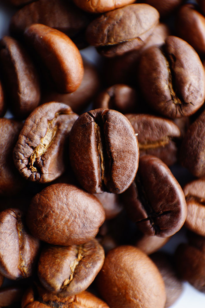 Close up picture of coffee beans