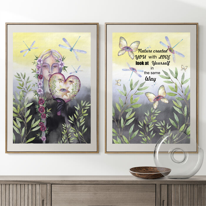 Watercolor Affirmations "Harmony And Love"
