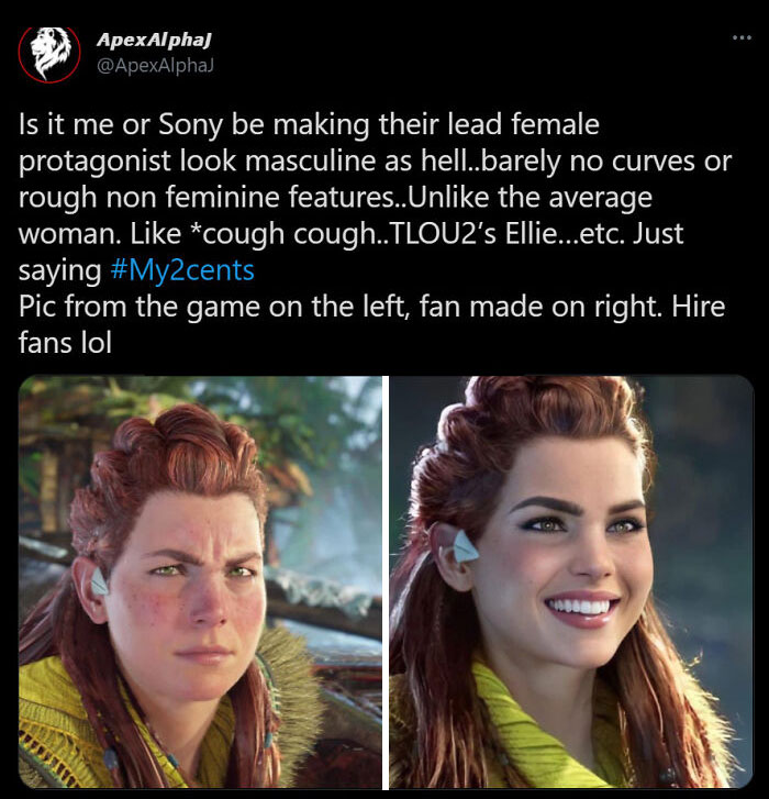 Incel Is Upset That Women In Video Games Are No Longer Man To Appeal Him