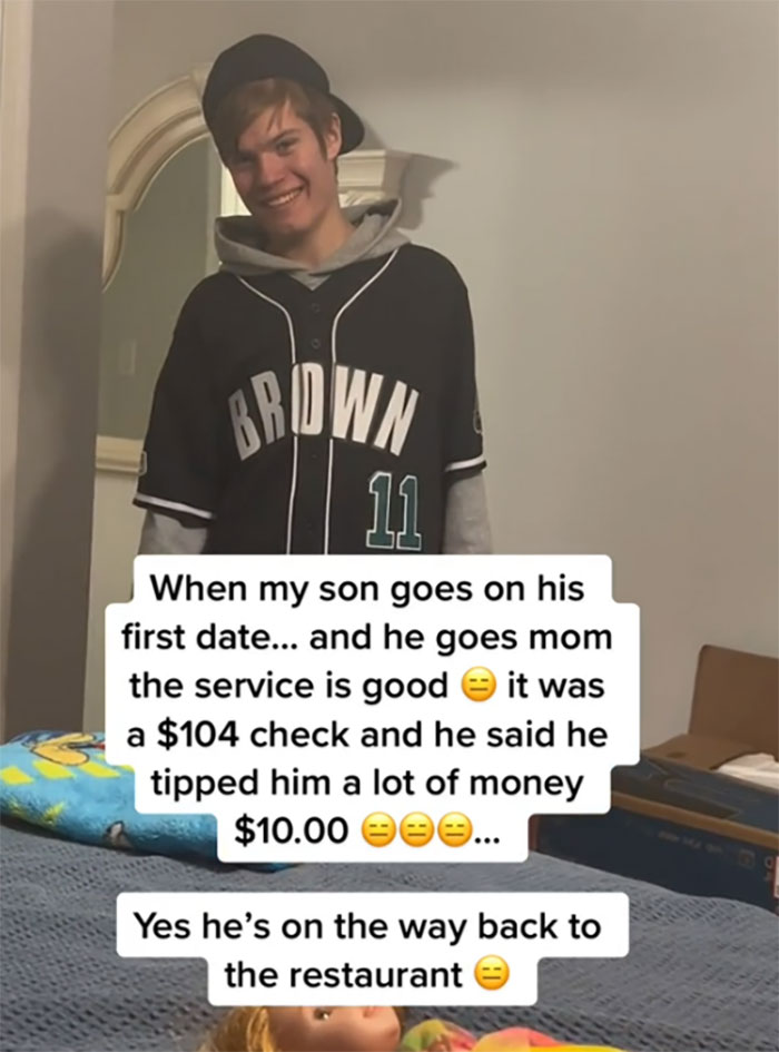 Son Tips $10 After Eating For $104, His Mom Is Furious And Sends Him Back Son Tips $10 After Eating For $104, His Mom Is Furious And Sends Him Back