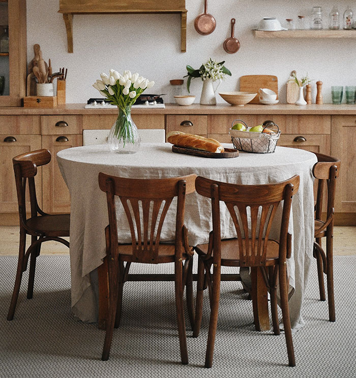 House kitchen with table and chairs