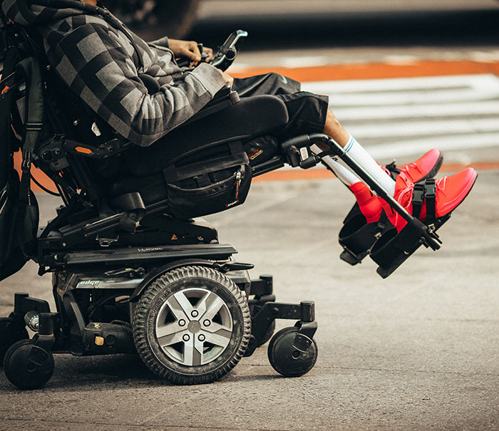 Person riding in the wheelchair