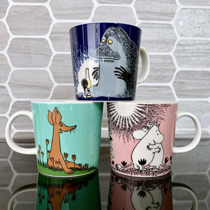 Moomin Tea Mugs. I Have Close To 60, All Different. My Mother Gifted Me Them For Years In My Advent Calendar And She Got A Bit Carried Away