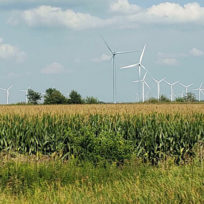 Blue Wind Turbine In A Field Of White In Indiana. Follow-Up, Should This Come With A Building Or Object Flair?