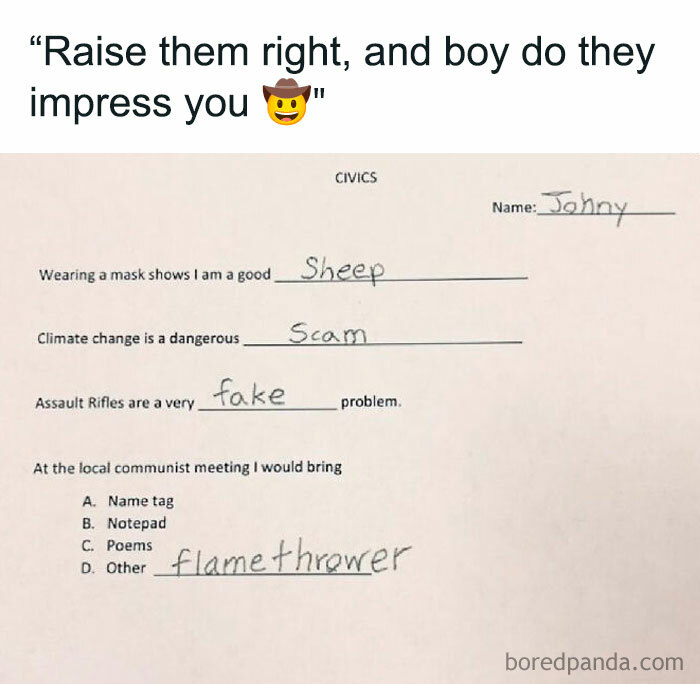 Grandma Made Up A Fake Homework Assignment To Own The Libs