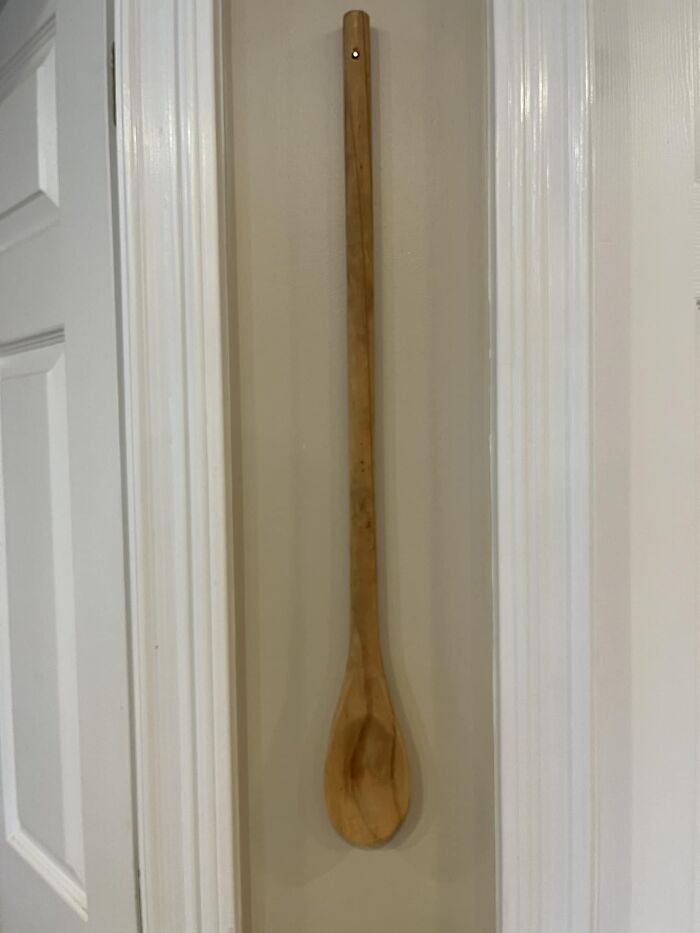 One Day, This Was Nailed Between The Bathroom And Pantry. I Asked My Husband Why He Did That. He Said “I Dunno.” So Here’s My I Dunno Mfh Spoon