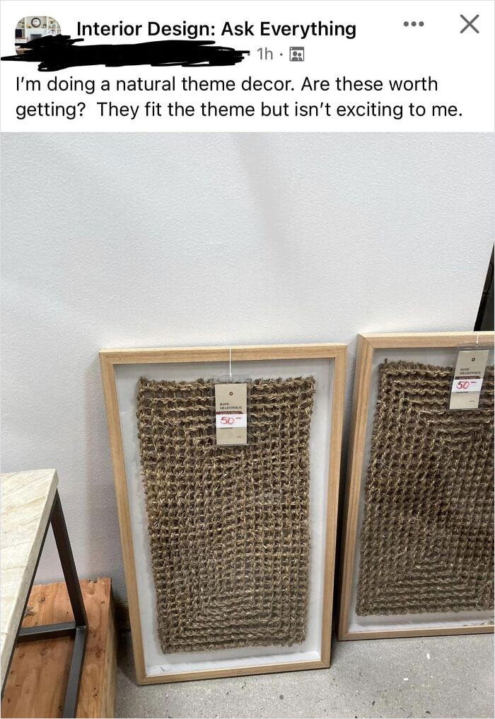This Is A Framed Doormat. Of Course It Isn’t Exciting To You