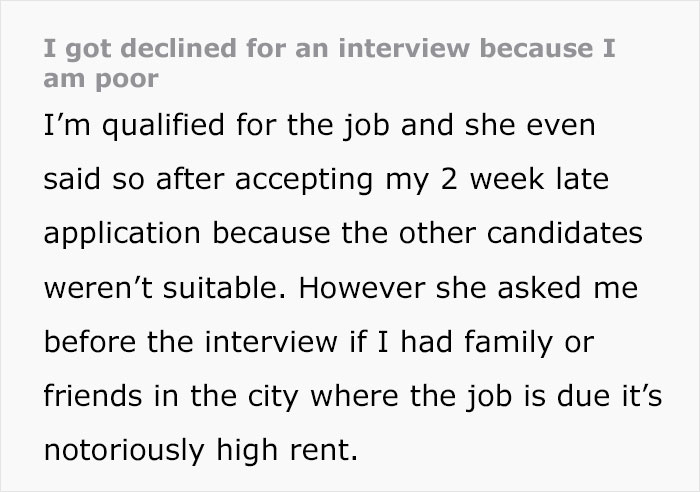 Qualified Woman Gets Rejected From Dream Job Interview Due To Her Lack Of Financial Resources, Turns To The Internet For Support
