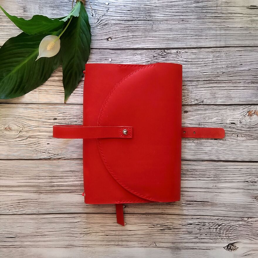 Here Is A Refillable Leather Journal I Made Yesterday