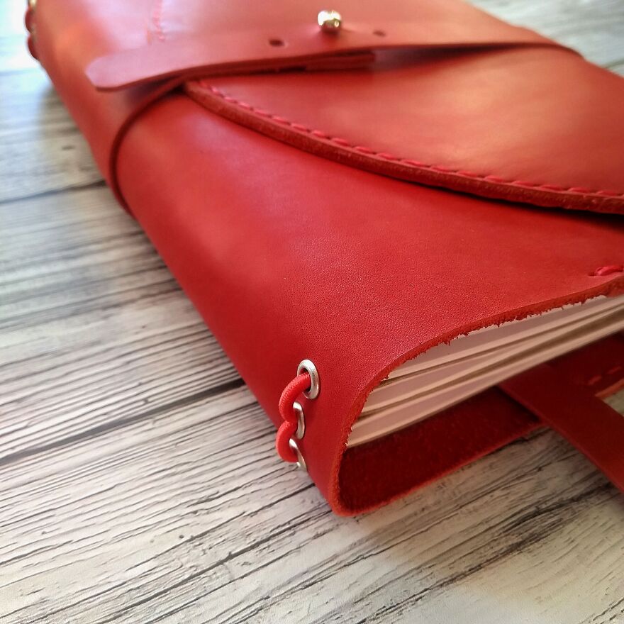 Here Is A Refillable Leather Journal I Made Yesterday