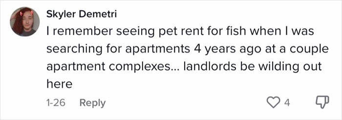 Woman Speechless Over Landlord Charging Her $200 Goldfish Fee And Adding Monthly $15 'Pet Rent'
