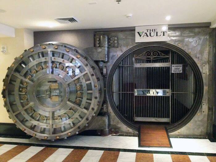 This Bar At My Hotel Used To Be A Bank Vault