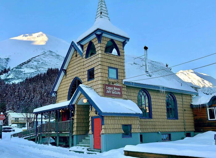 Church Turned Coffee House In Seward, Alaska