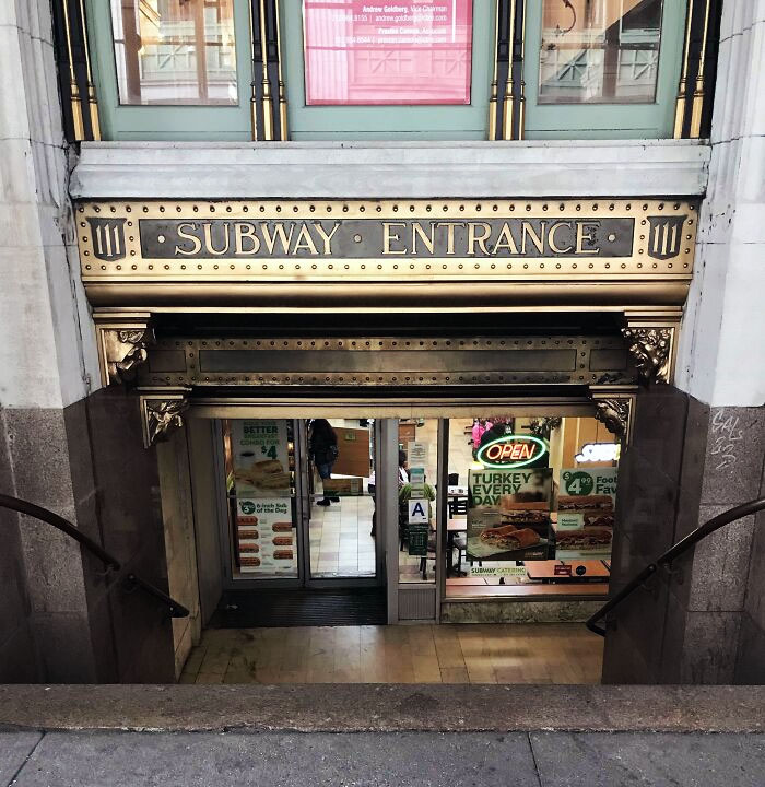 This Old School NYC Subway Entrance Got Turned Into A Subway Entrance