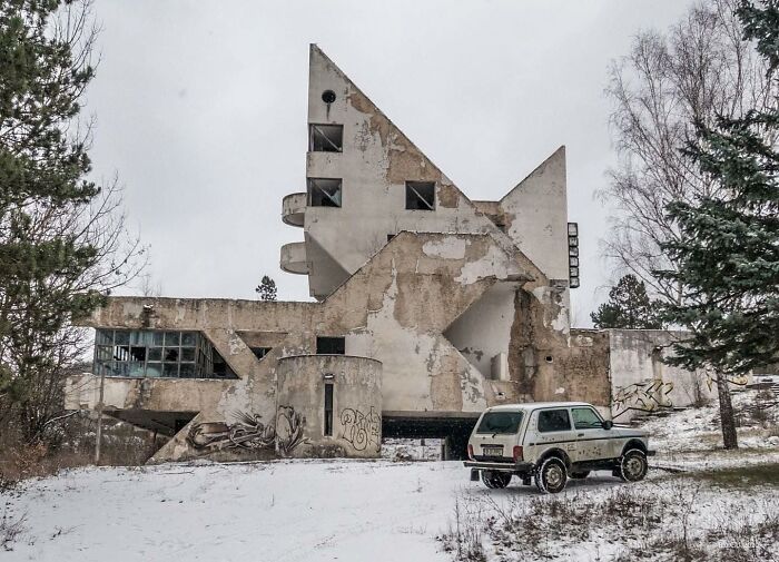 Miljevina Motel, Miljevina, Foca Municipality Bosnia And Herzegovina. Built In The 70s