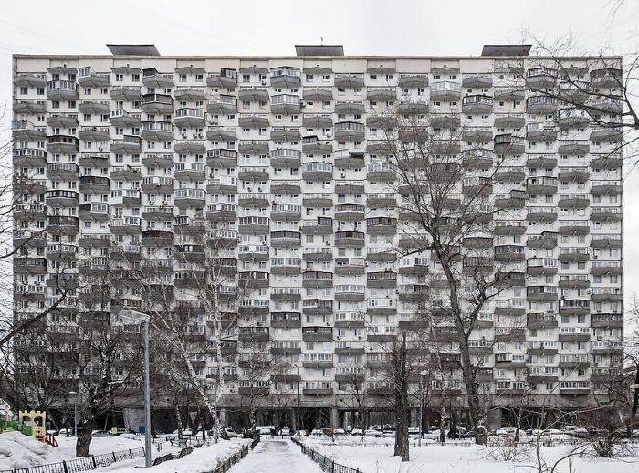 Apartment Building, ("House On Chicken Legs") Moscow, Russia, Built In 1968