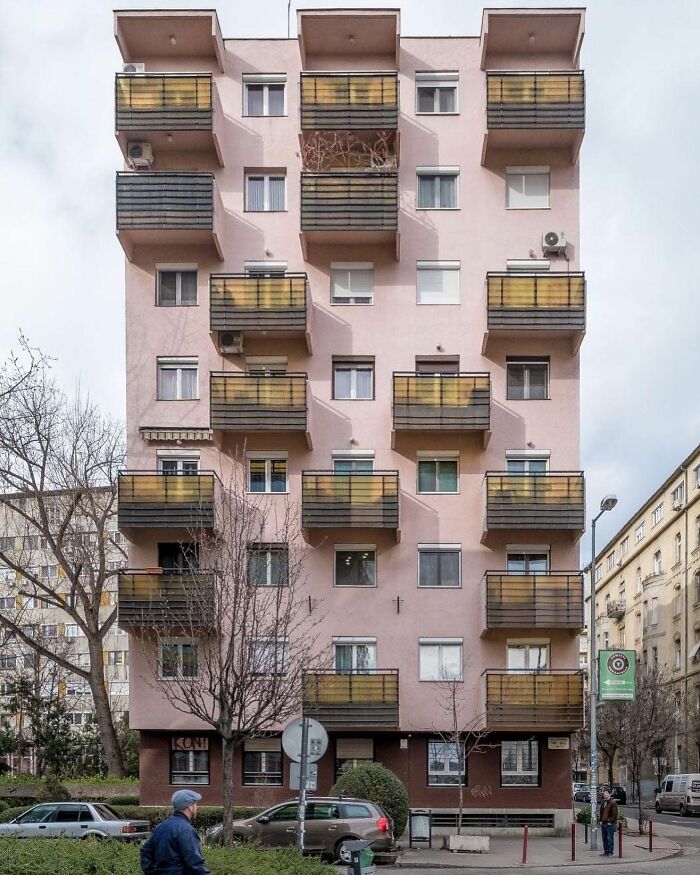 Housing Building Budapest, Hungary Built In The 60s