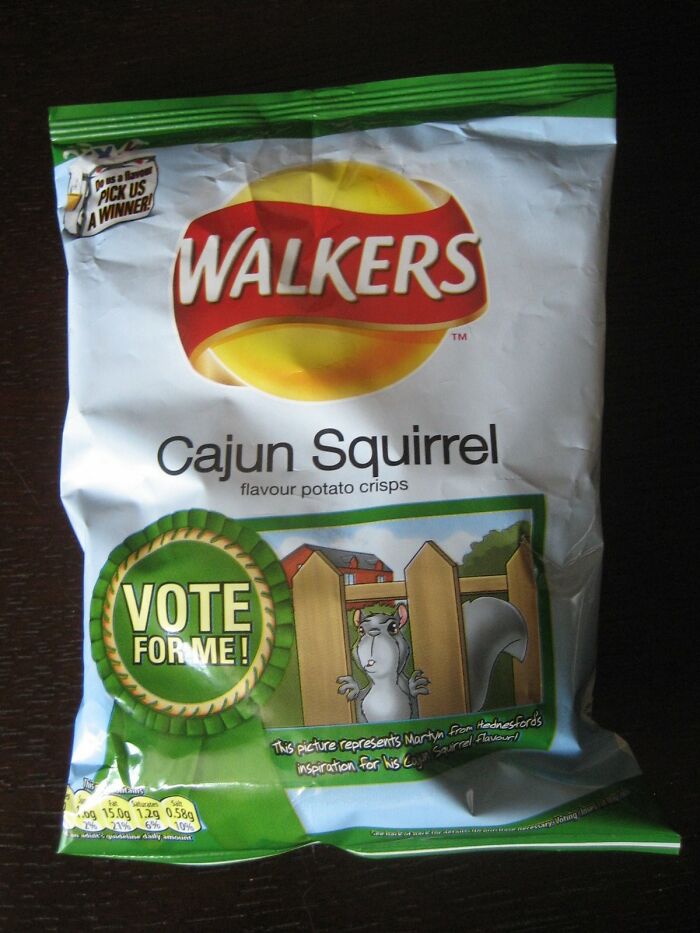 Cajun Squirrel Crisps In The UK, 2009