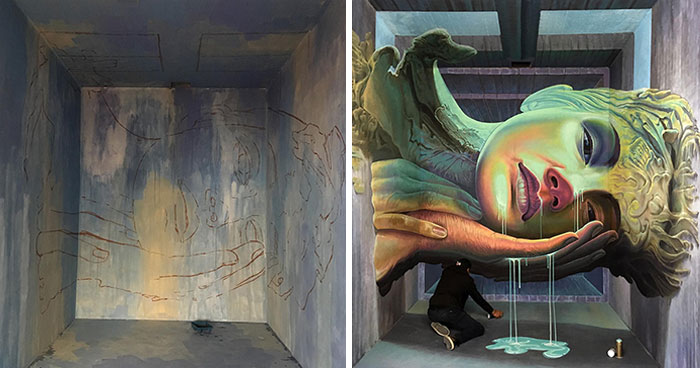 This Balinese Artist Paints Realistic 3D Murals On Dull Building Walls (32 Pics)