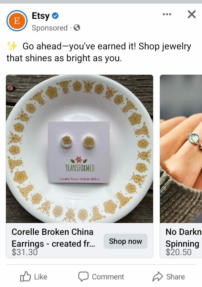 You Can Now Order Ugly, Off-Centered Earrings That Match Your Grandma's Old Dishes