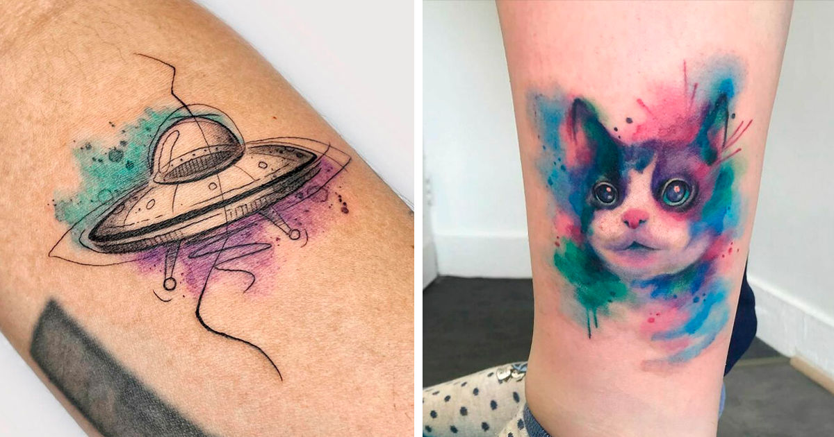 98 Watercolor Tattoos That Are Truly Ethereal