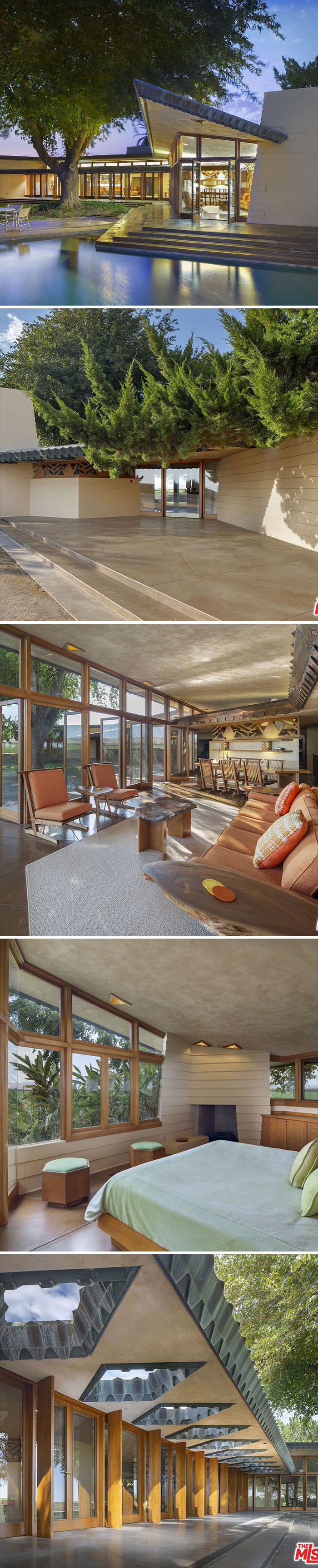 Another Frank Lloyd Wright Home, Also Known As The Randall Fawcett House For Sale In Los Banos, Ca For $4,250,000