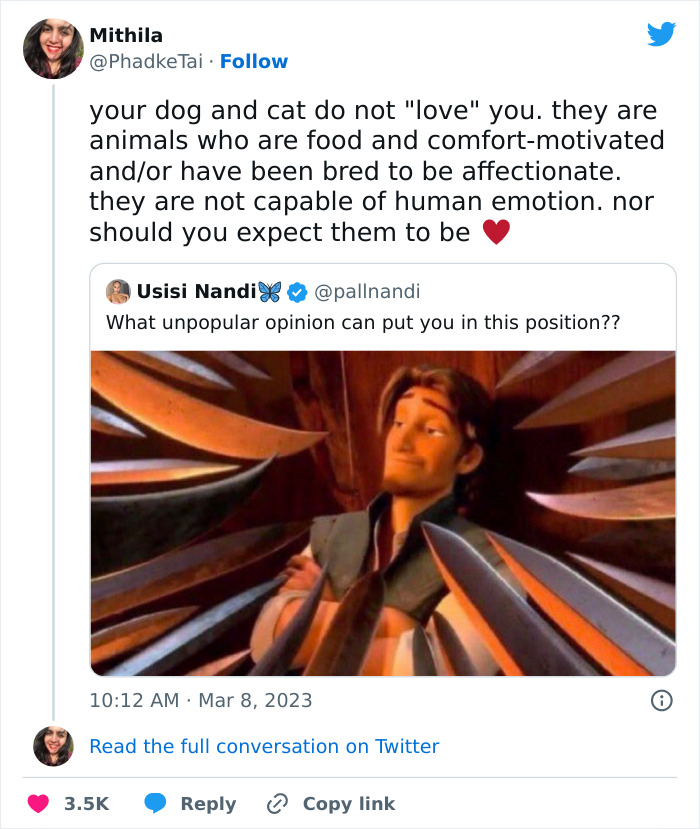 “Your Dog And Cat Do Not ‘Love’ You”: Person Attempts To ‘Debunk Myth’ On The Nature Of Pet-Owner Relationships, Gets Slammed Heavily In Return “Your Dog And Cat Do Not ‘Love’ You”: Person Attempts To ‘Debunk Myth’ On The Nature Of Pet-Owner Relationships, Gets Slammed Heavily In Return