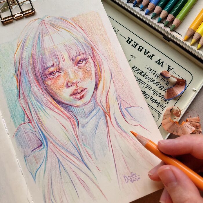 My Self-Taught "Portrait Sketchbooking" Art