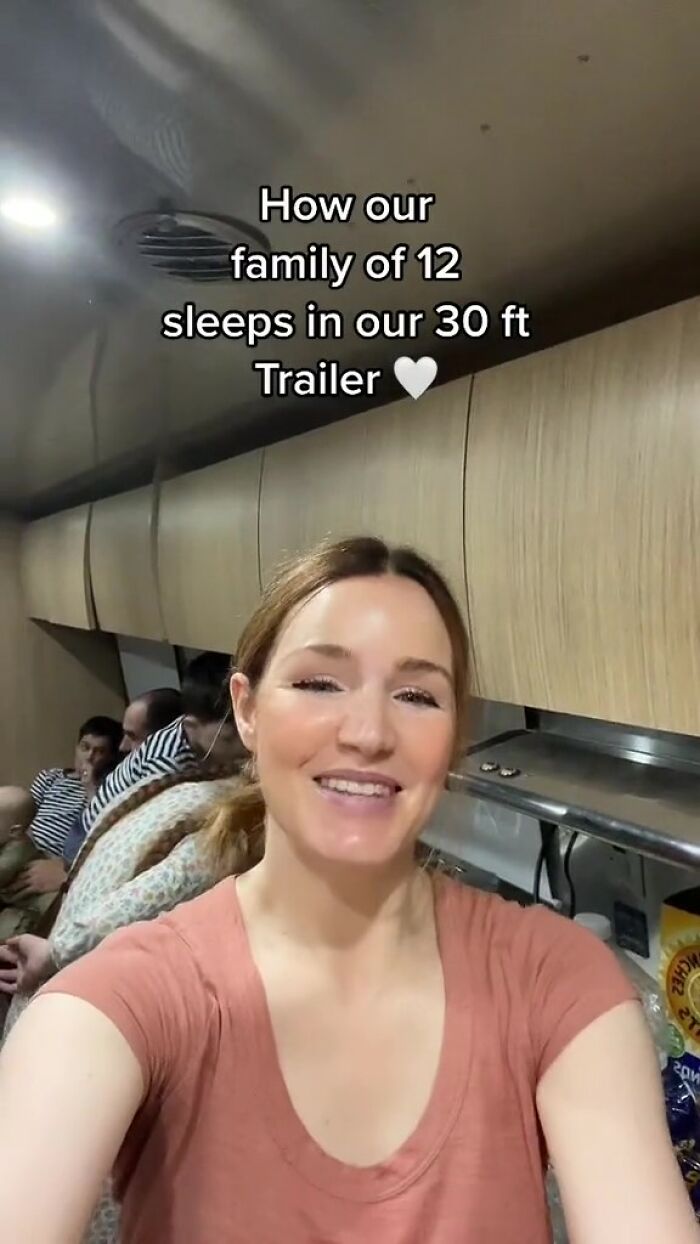 Family Of 12 Shows How They Manage To Travel In A 30-Foot Trailer And People Online Don't Approve