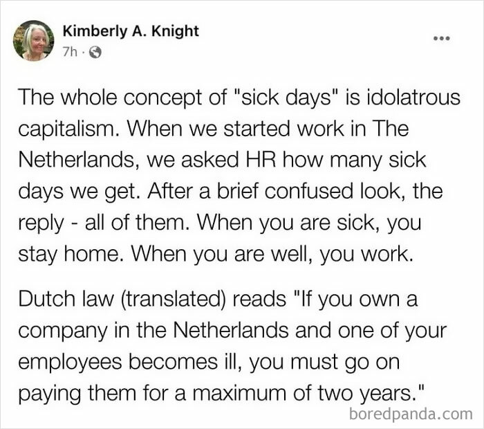 Dutch Law On 'Sick Days'