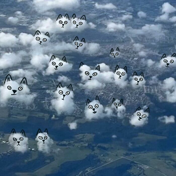 This Artist Reimagines Clouds As Characters By Drawing Shapes Onto Them