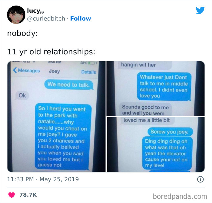 Nobody: 11 Yr Old Relationships:
