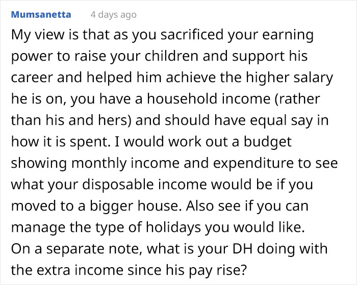 Wife Is Upset Her Husband Refused To Move To A Bigger Home, Get Nicer Cars, And Go On Better Holidays After His Raise Wife Is Upset Her Husband Refused To Move To A Bigger Home, Get Nicer Cars, And Go On Better Holidays After His Raise