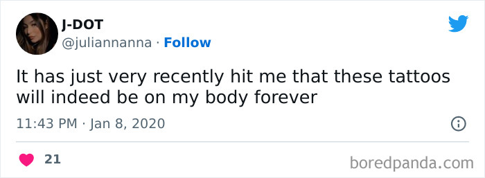 Funny Tweets About Tattoos