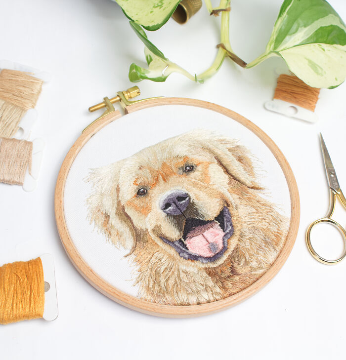 I Made Realistic Embroidered Pet Portraits