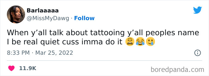 Funny Tweets About Tattoos