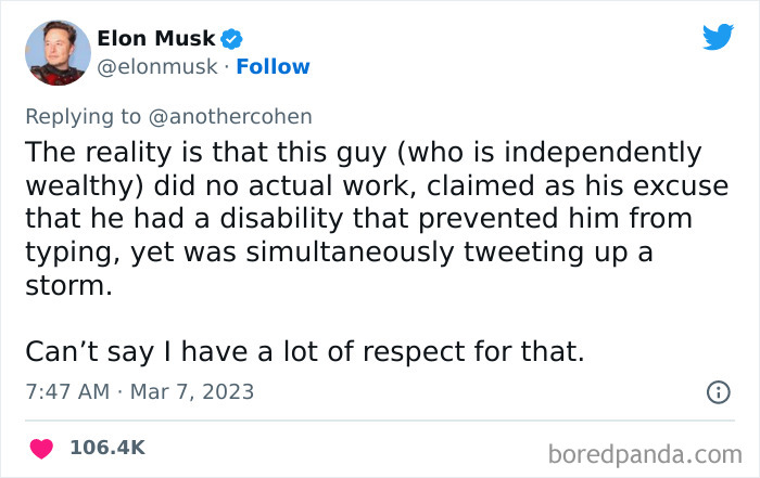 Twitter Employee Tweets Elon Musk To Find Out If He Still Has A Job, Elon Proceeds To Publicly Belittle Him And Mock His Disability Twitter Employee Tweets Elon Musk To Find Out If He Still Has A Job, Elon Proceeds To Publicly Belittle Him And Mock His Disability