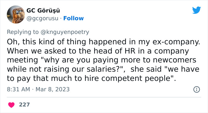 Woman applying for her job after her company posted a high paying job posting