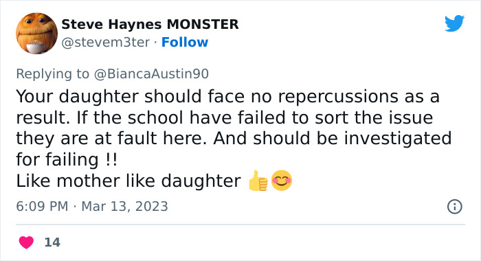 "My Daughter Finally Punched The Bully In The Face": Mom Praises Her Child For Standing Up For Herself, Calls Out School's Reaction "My Daughter Finally Punched The Bully In The Face": Mom Praises Her Child For Standing Up For Herself, Calls Out School's Reaction