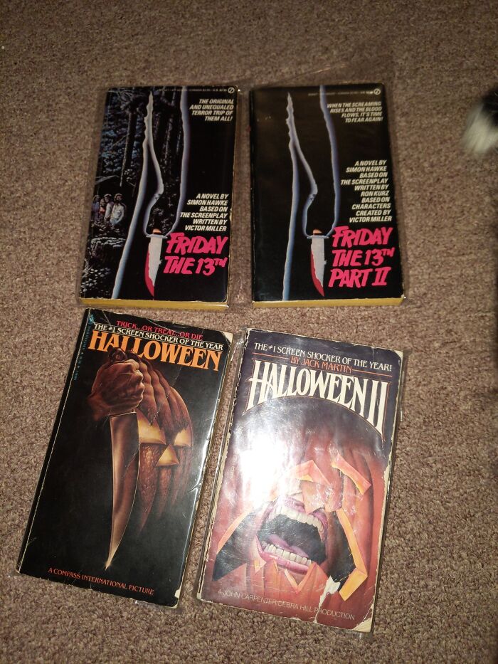 I Collect Movie Tie-In Books Particularly Horror Tie-Ins, But Anything Interesting. These Four Books Combined Are Worth @$1000, But My Pride And Joy Is A Novelization Of Clue Because It's Super-Rare And Has A Fourth Ending