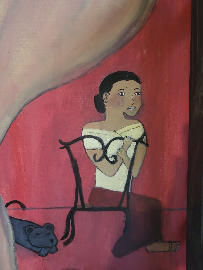 My Daughter Drew This Painting Of Me When She Was 15 Teen. It Is The Only Piece Of Her Artwork That I Have Left