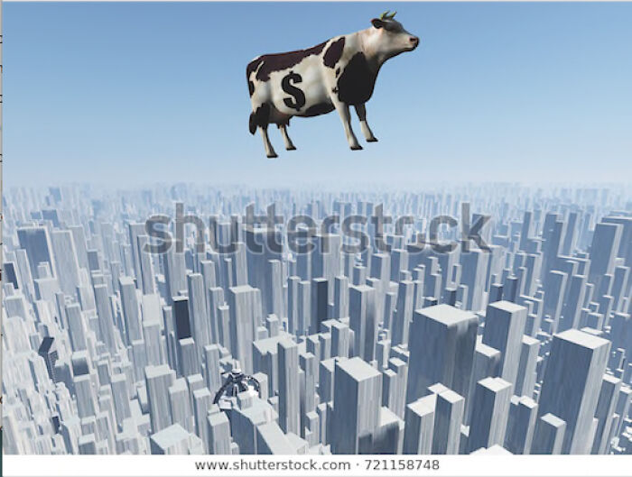 Flying Dollar Cow?