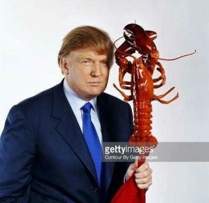 Trump Holding A Lobster