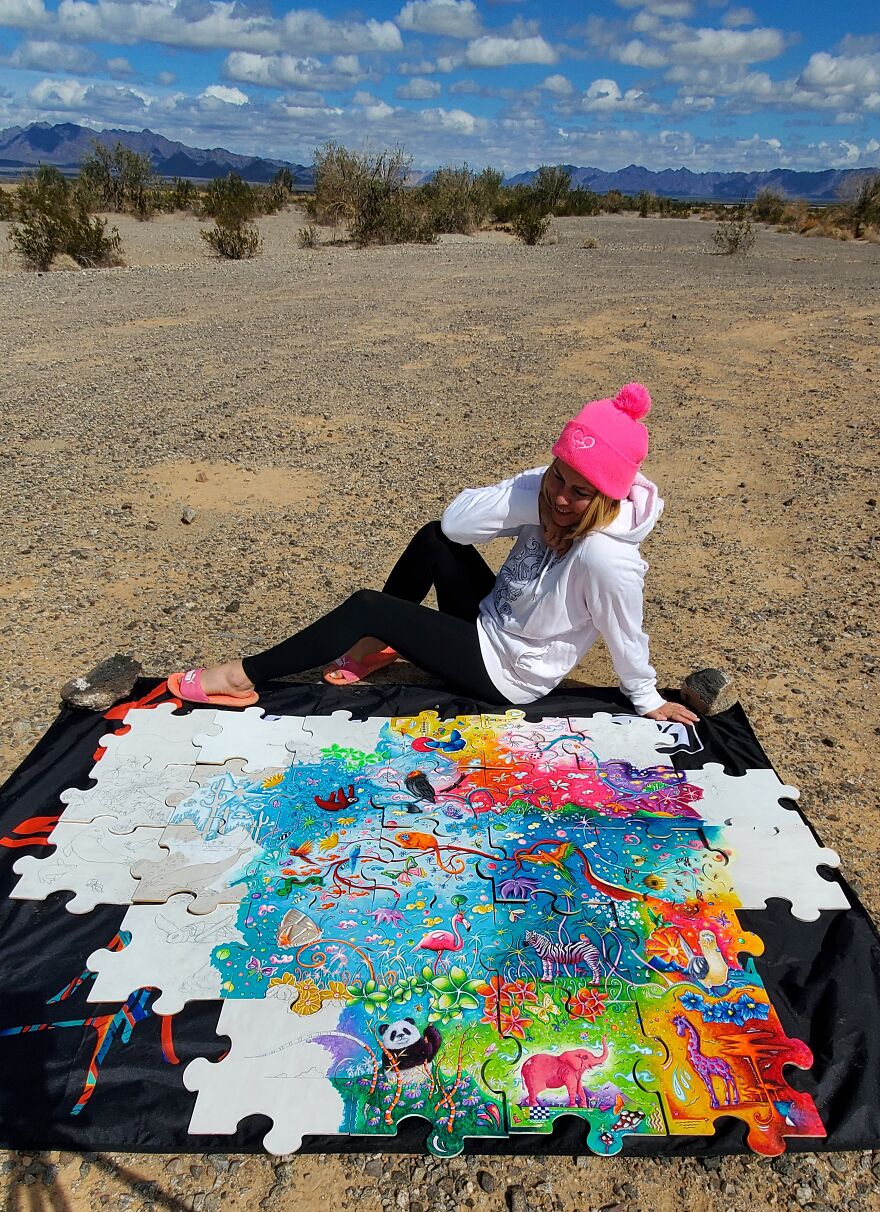 Van Life In The California Desert With My Puzzle Painting