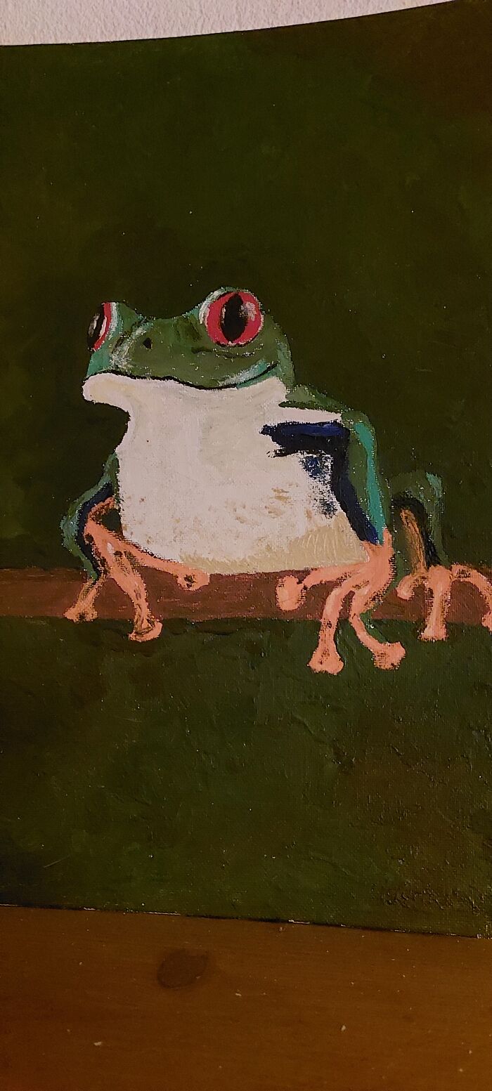 Made This One Over 15 Years Ago As A Gift For My Parents. Found It In Their Trash And Took It Back Home Where It Has A Permanent Spot In My Living Room