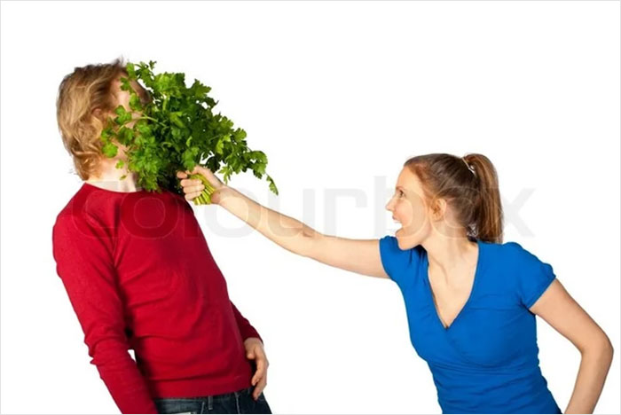 I'm Gonna Hit This Sub With Shitty Stock Photos Like This Woman Hit Her BF With A Bunch Of Parsley