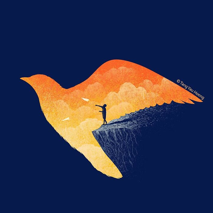 30 Clever Illustrations By Tang Yau Hoong That Make Use Of Negative Space