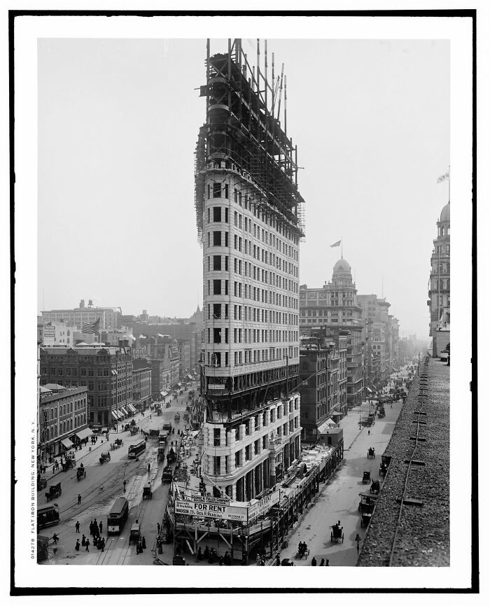 The Flatiron Under Construction, New York City Ca.1902
