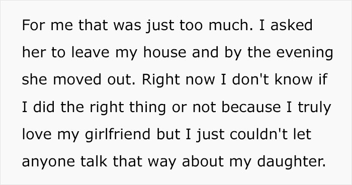 Man Asks Internet To Tell Him If He Is A Jerk For Telling Girlfriend Not To Regulate How His Daughter Looks Man Asks Internet To Tell Him If He Is A Jerk For Telling Girlfriend Not To Regulate How His Daughter Looks