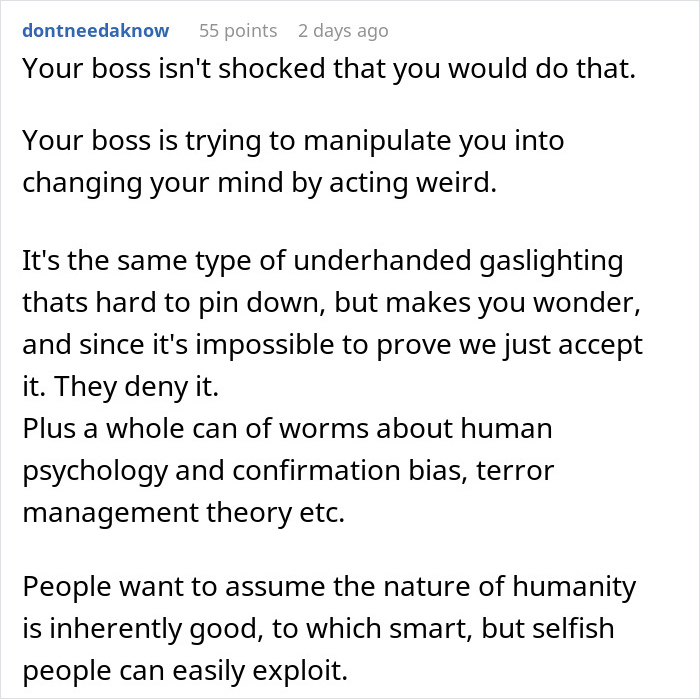 "My Boss Was Taken Aback And Seemed Completely Unprepared For This Response": Employee Quits After Boss Tells Him She's Lowering His Salary "My Boss Was Taken Aback And Seemed Completely Unprepared For This Response": Employee Quits After Boss Tells Him She's Lowering His Salary